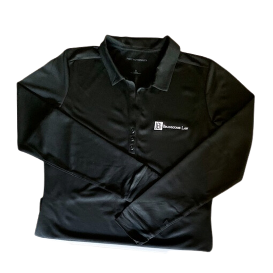 Branscomb Law Logo Polo - Black (Women's Fit)