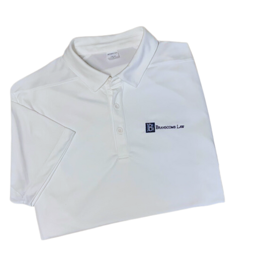 Branscomb Law Logo Polo - White
