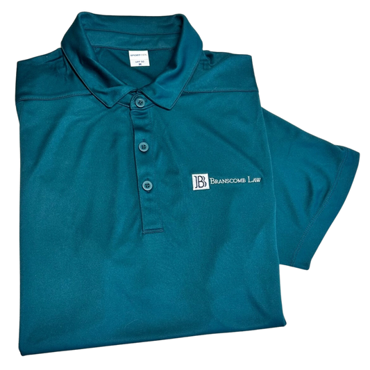 Branscomb Law Logo Polo - Marine Green