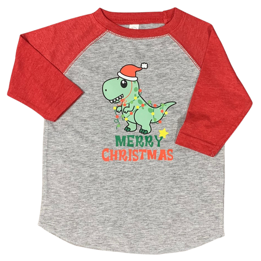 Christmas dinosaur t-shirt for kids!