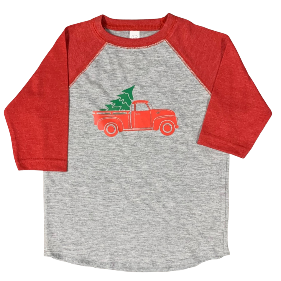 Christmas red truck t-shirt for kids!