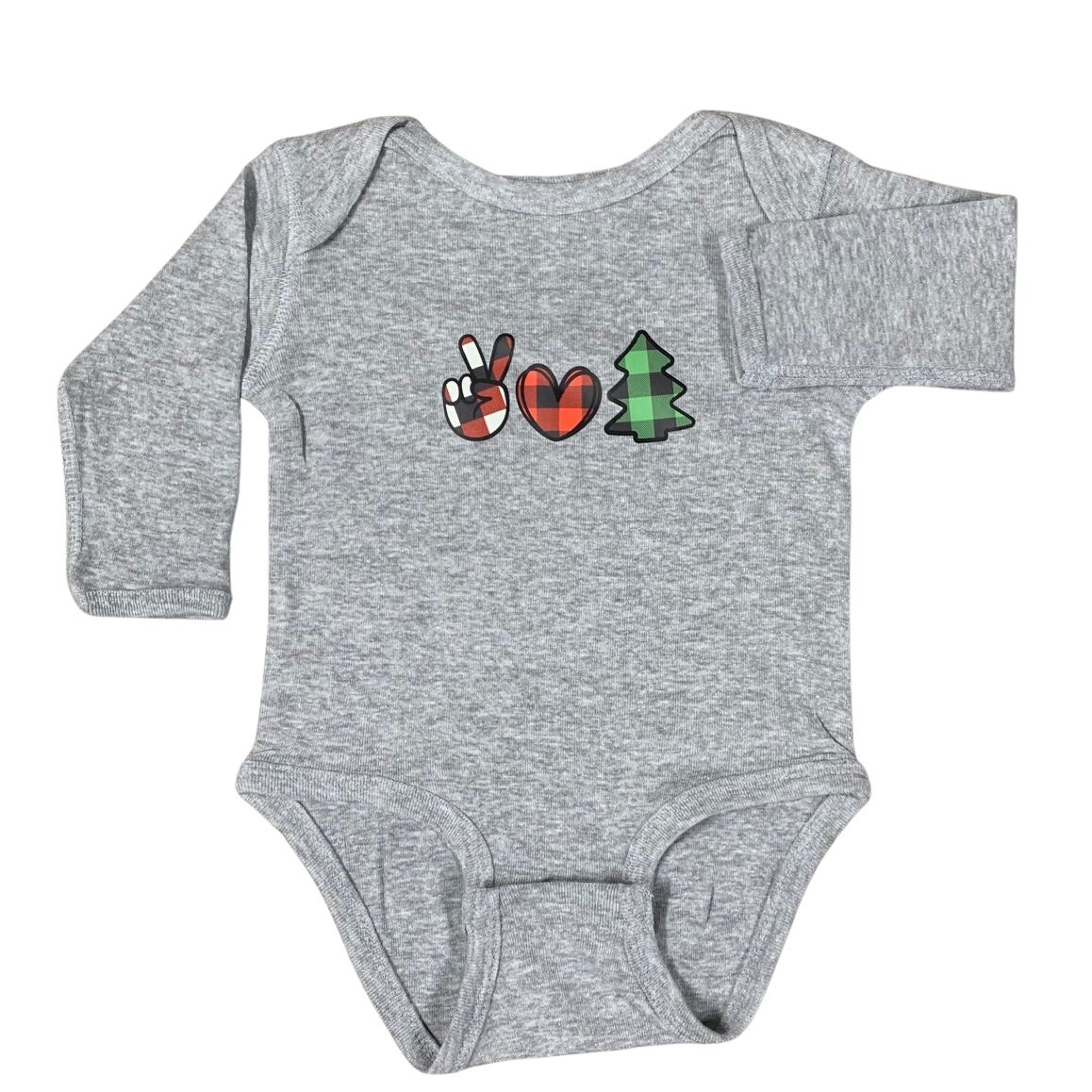 Christmas Peace Love & Joy long sleeve onesie!