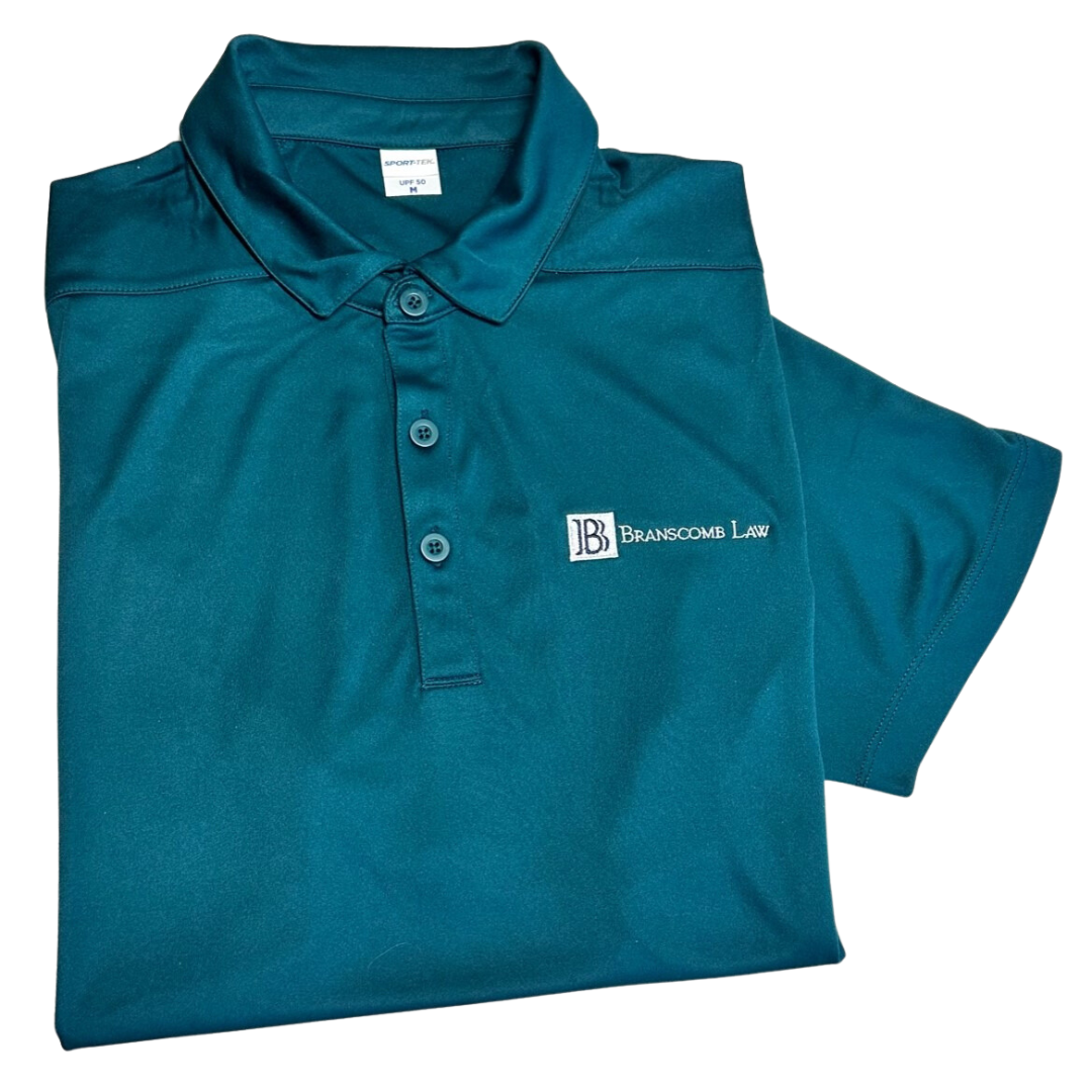 Branscomb Law Logo Polo - Marine Green