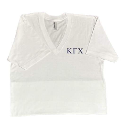 Kappa - T-Shirt V-Neck White