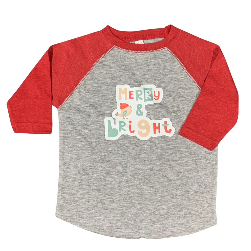 Christmas is Merry & Bright t-shirt for kids!