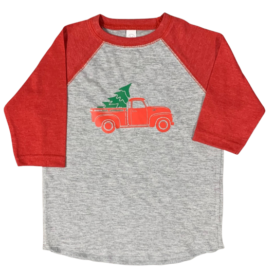 Christmas red truck t-shirt for kids!